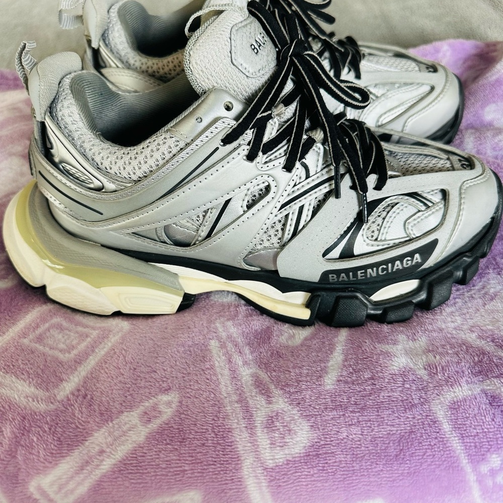 Balenciaga Gray and Black Chunky Sneakers